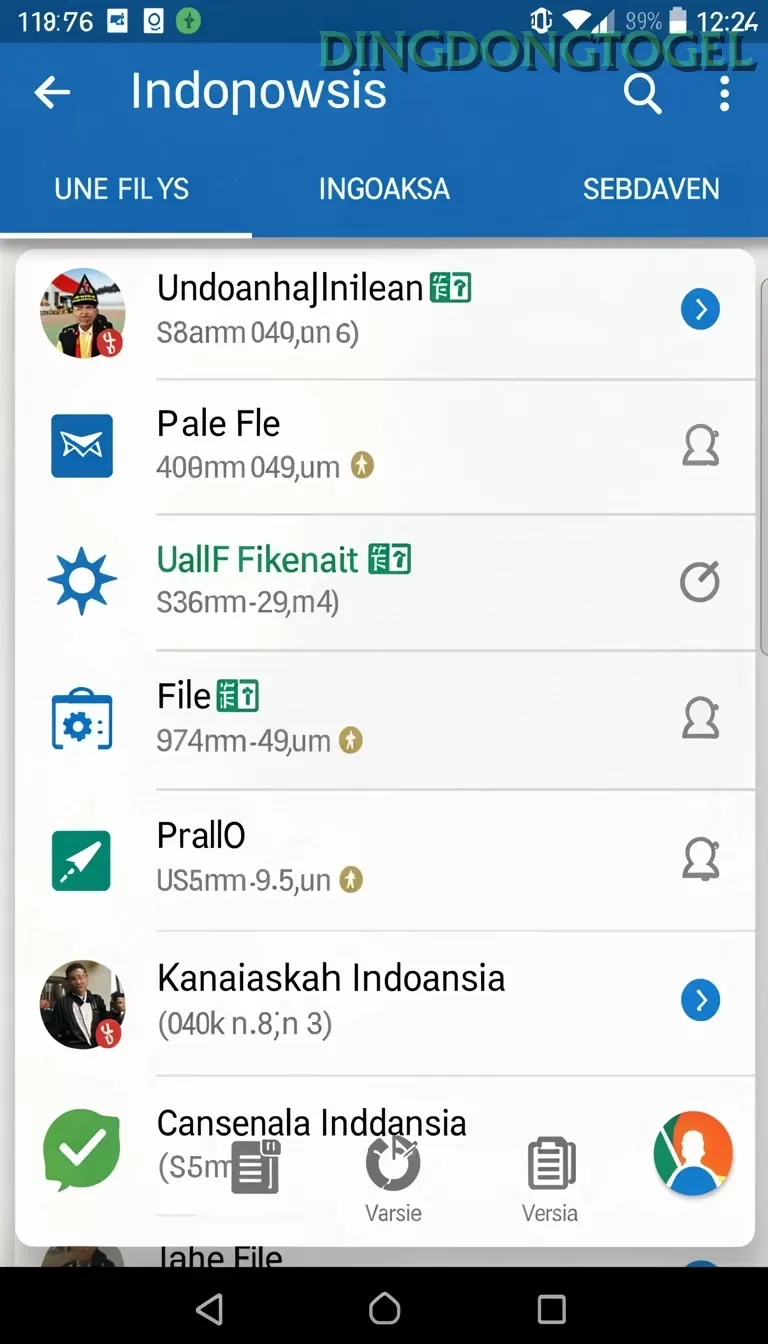 Cuplikan layar AWANLUCK — menu navigasi